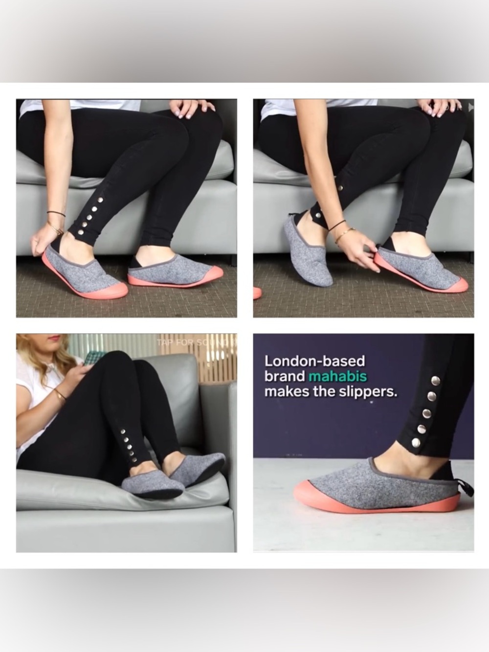 Mahabis ‘Curve’ Outdoor/Indoor Felted/Wool/Neoprene Removable Bottom Slippers